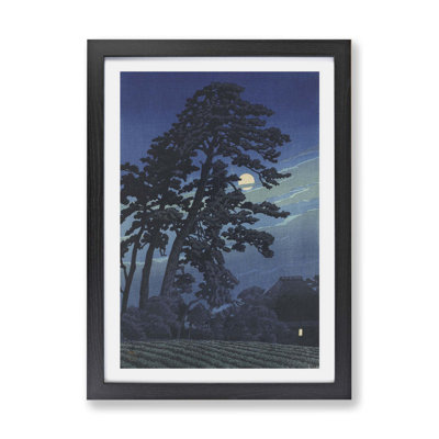 Moon At Magome by Hasui Kawase - Framed Print