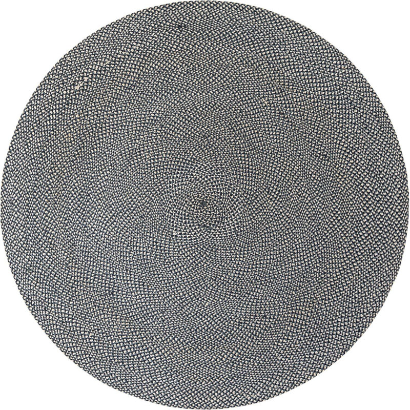 Tapis contemporain bleu Aideen, Rond 7 pi 10 po