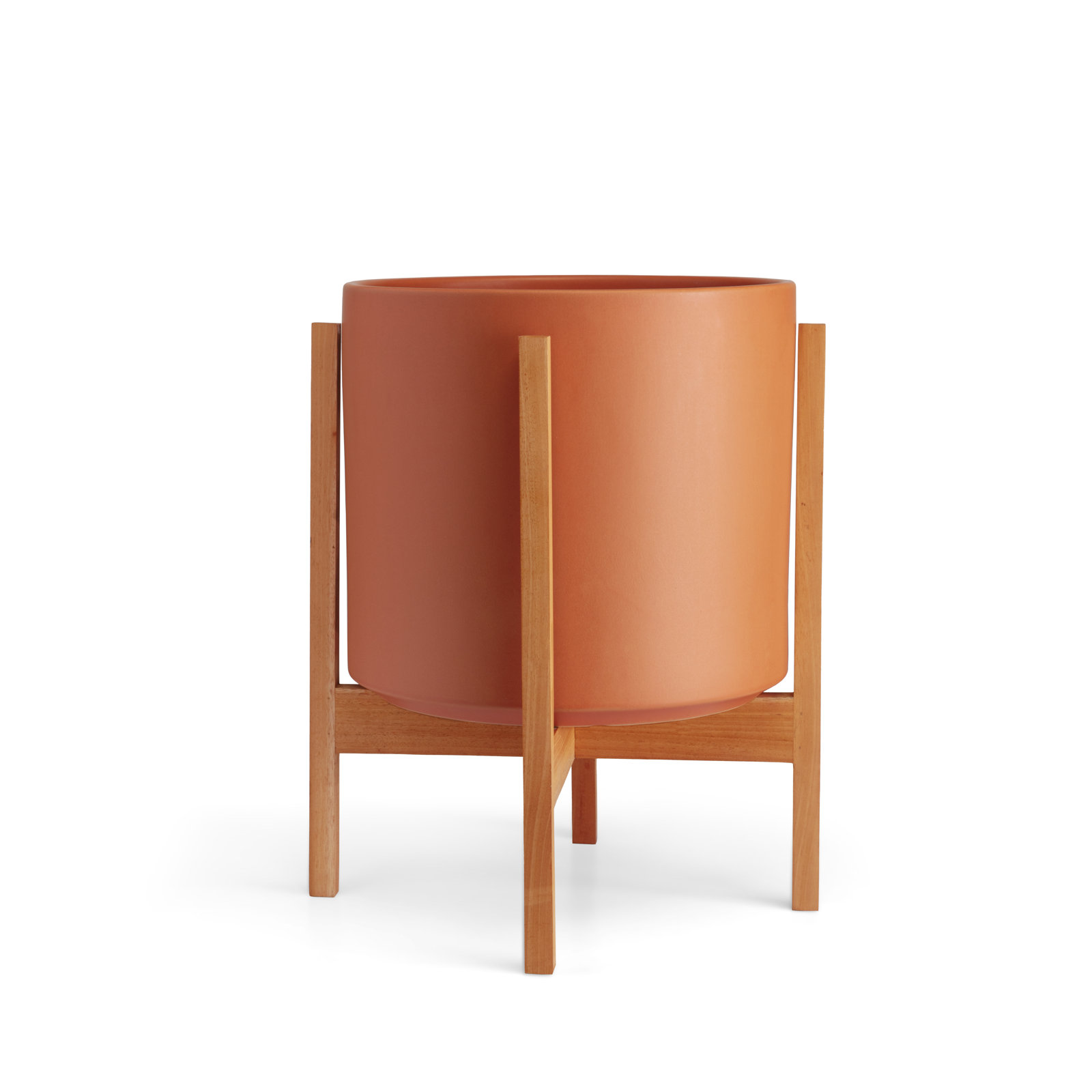 Keyes Pot Planter, Rust/Light, 16.25'' H x 13.5'' W x 13.5''