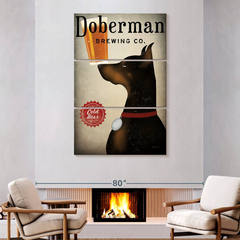 Brampt Doberman Brewing Company, H 74 po x l 48 po