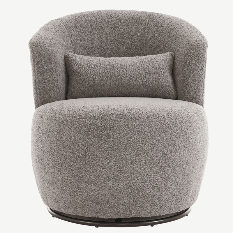 Teddy Swivel Armchair, White Teddy