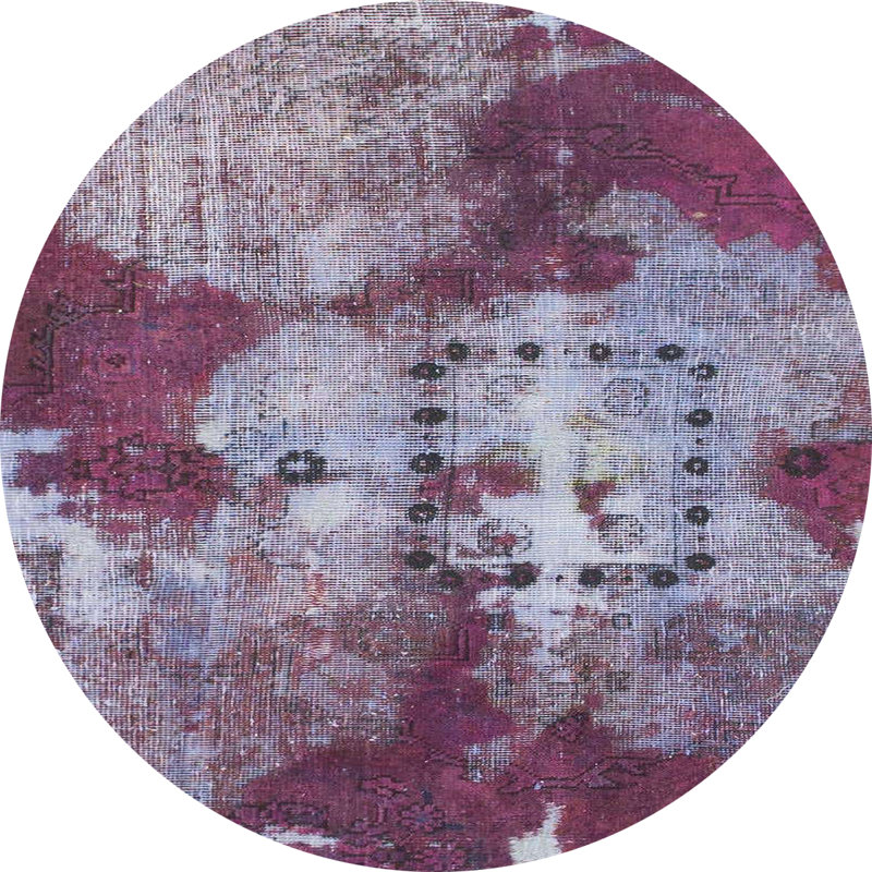Abstract Indoor Rug, Round 5'