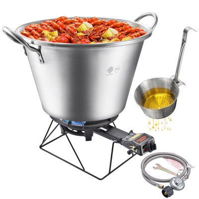Ensemble de wok d'extérieur à cazo mexicain Arc, 69 pte, brûleur au propane 30 000 BTU avec panier à friture