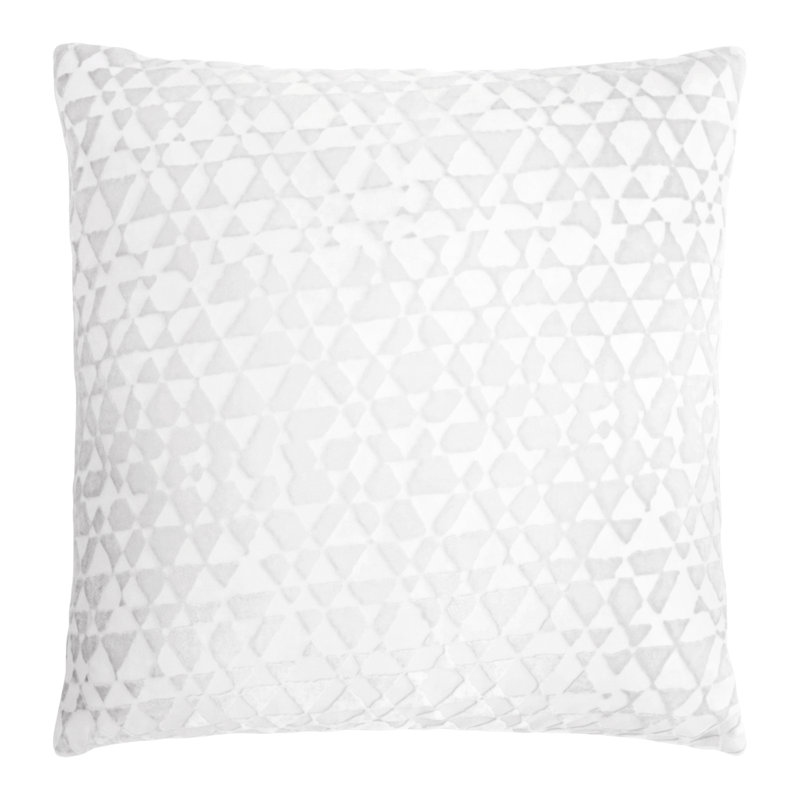 Square Velvet Pillow Cover & Insert, 20" x 20", White