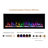 Highmark 84" Recessed or Wall Mounted Electric Fireplace Heater, 10 Flame Colors, Google & Alexa Compatible, Logs & Crystals, Remote Control-1363228946