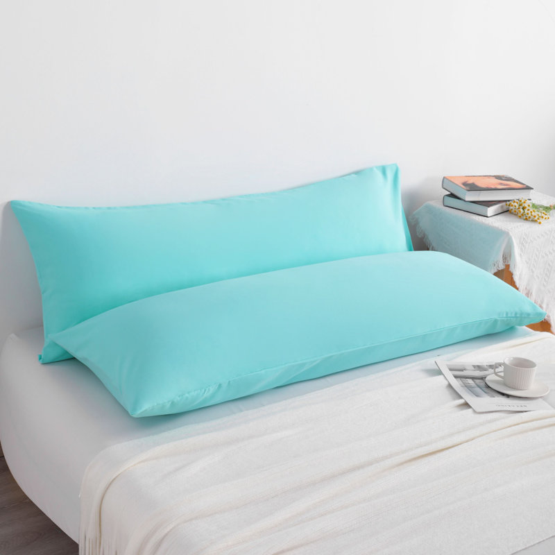 Taie d'oreiller corporelle en microfibre hypoallergénique 2 pièces, Turquoise