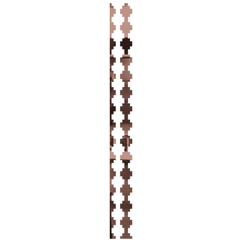 Ensemble de panneaux muraux décoratifs réglables en acrylique Gypse (paquet de 15), H 94 po x l 4,875 po, Or rose