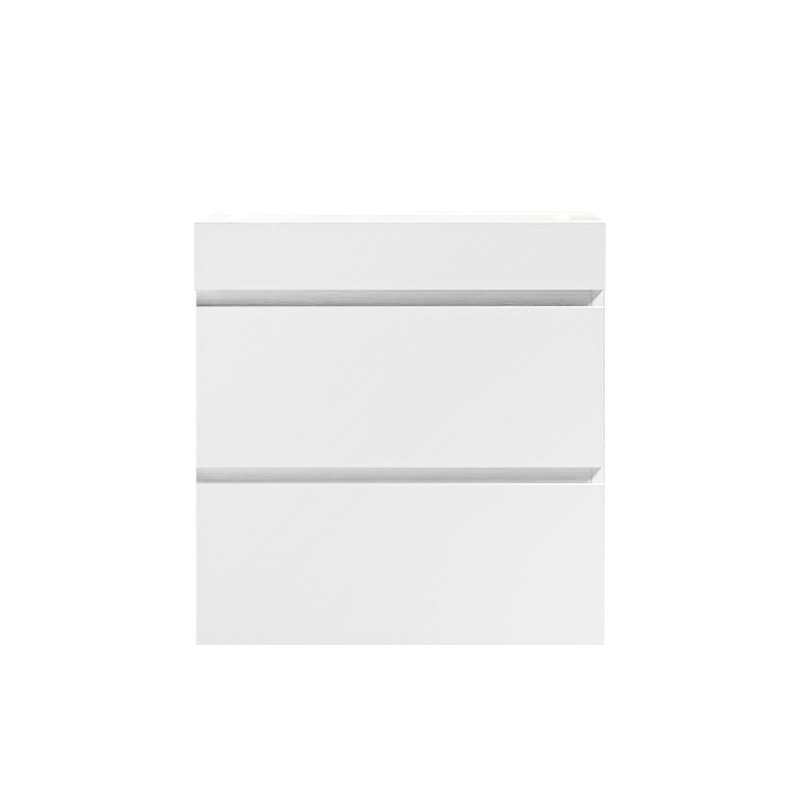 Ensemble de meuble-lavabo simple Moyle, Blanc, Blanc