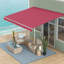 Store banne rétractable manuelle 4 m x 2,4 m, manivelle, pour terrasse, balcon ou jardin, rouge bordeaux-134452360-134452356-134452354