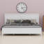 Lit plateforme minimaliste en bois massif avec base en lattes de bois renforcé-1363782269