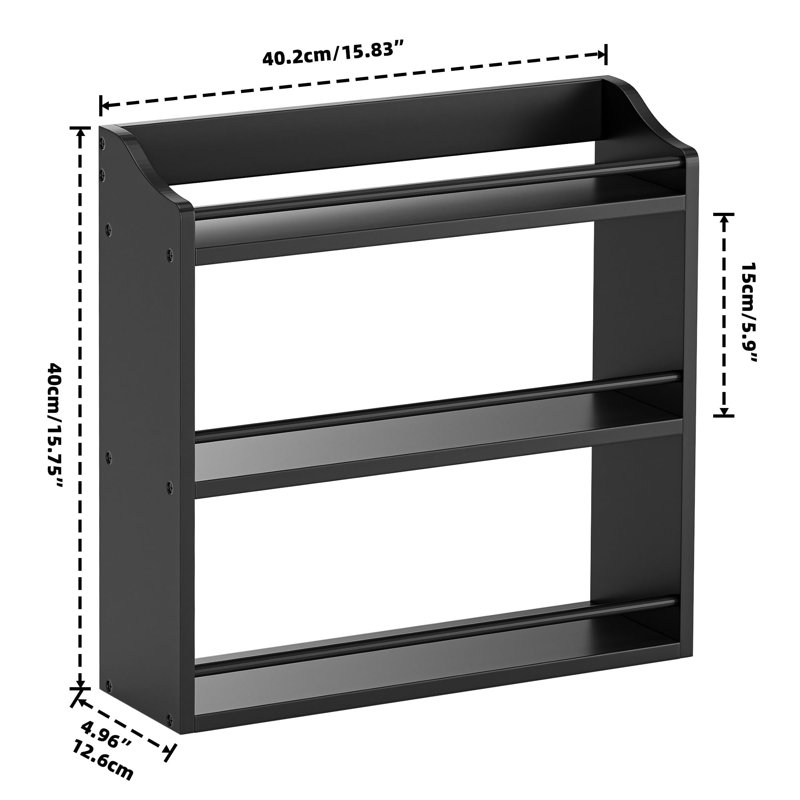 Stainless Steel Spice Rack, Black