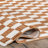 Dominique Abstract Checkered Fringe Area Rug-1610322315