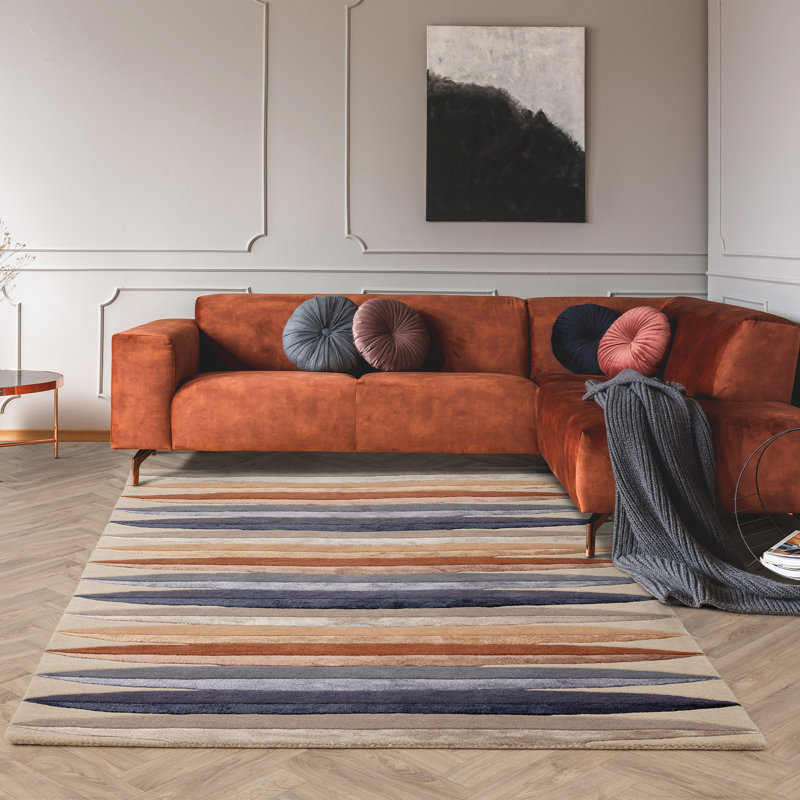 Corel Geometric Wool Hand Tufted Area Rug, Rectangle 160 x 230cm