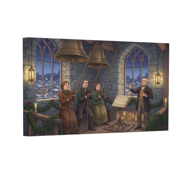 Cloches de Noël en forme de cloche dans un clocher, H 12 po x l 18 po