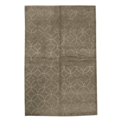 Handmade Silk and Wool Area Rug