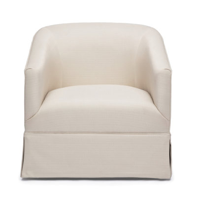 Fauteuil pivotant à jupe en lin Earl