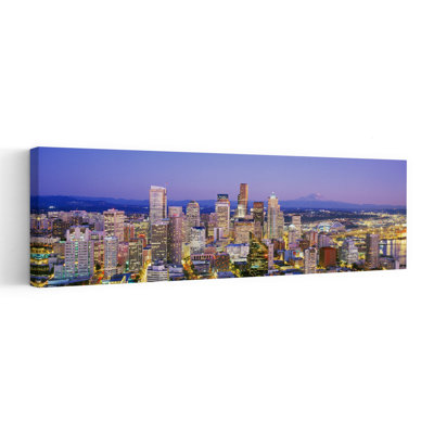 Seattle Washington State USA by Greg Probst - Wrapped Canvas Panoramic Print