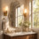 Miroir mural moderne et asymétrique avec cadre en aluminium - Conception géométrique unique pour le salon, la chambre à coucher ou le vestibule