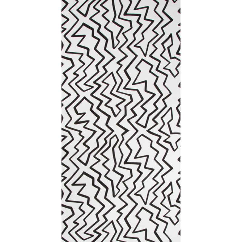 Kirk Brummel 30' L x 27" W Wallpaper Roll, Black/White
