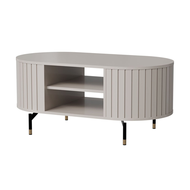 Coffee Table with Storage, White