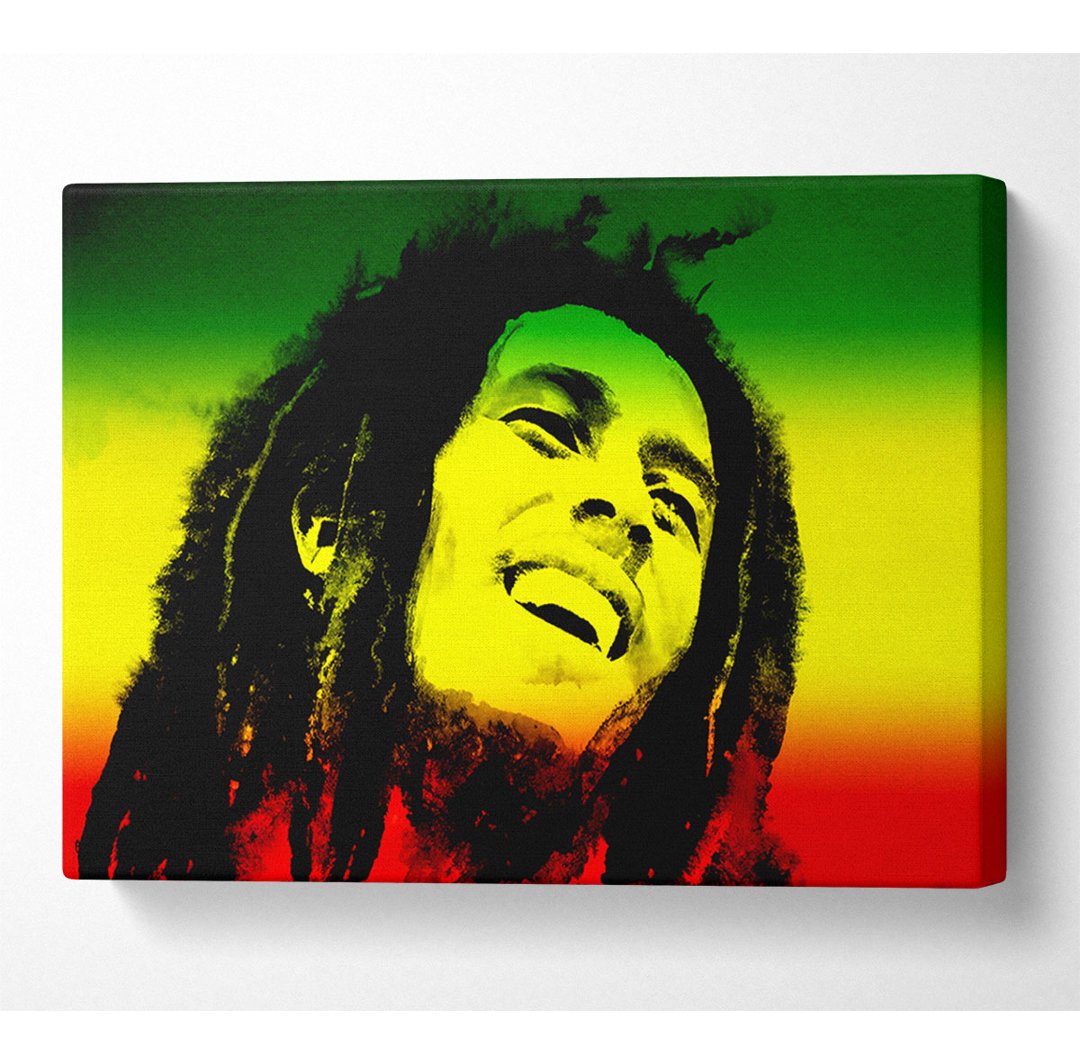 Bob Marley Rasta Colours - Kunstdrucke auf Leinwand