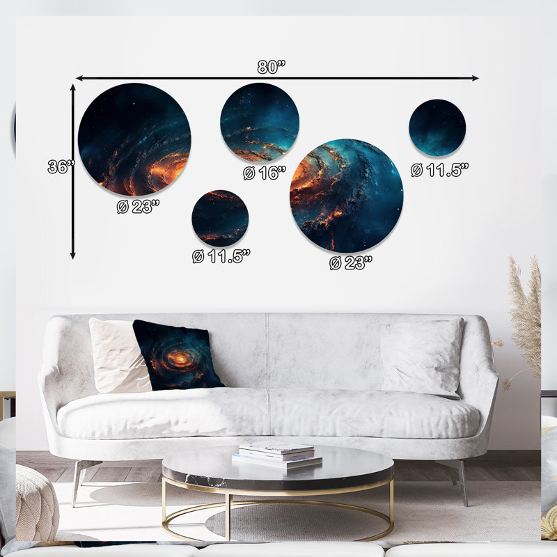 Décoration murale en métal tourbillonnant Majesty of the Galaxy