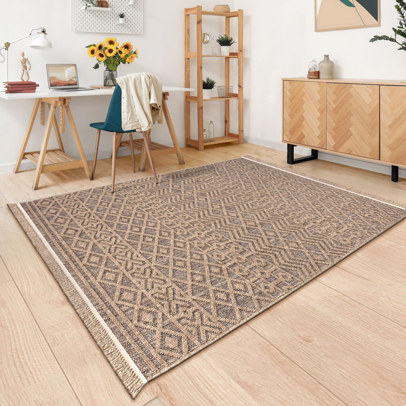 Lacharite Indoor / Outdoor Rug, Rectangle 5'3" x 7'3"