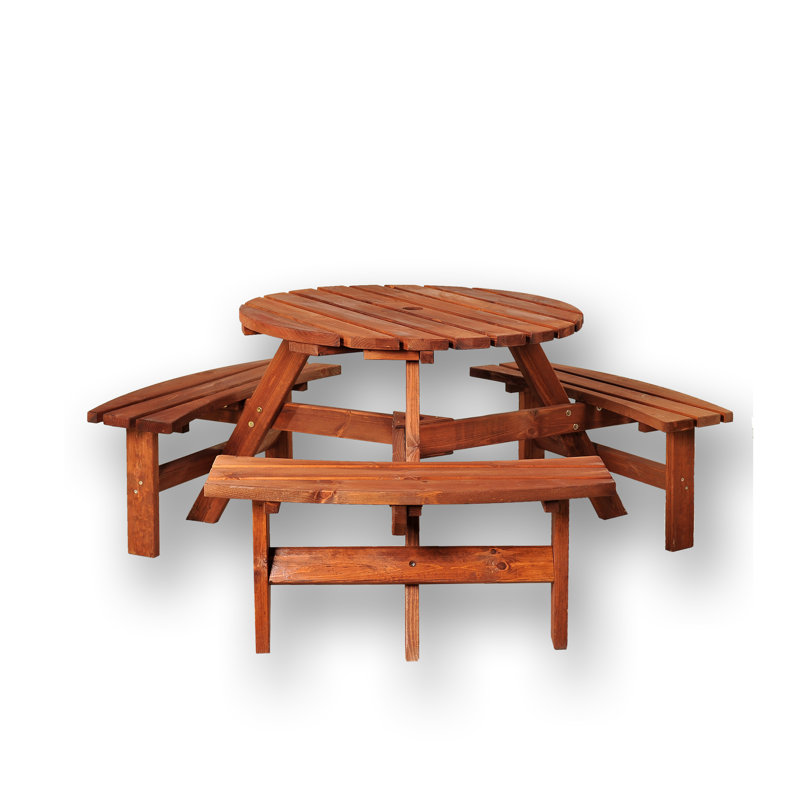 Helmgard 6 - Person Patio Dining Set Circular Table