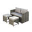 Kiwon 4 - Person Wicker Patio Dining Set with Rectangular Table , Cushions Included