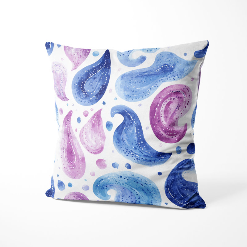 Coussin Modern Modern - Coussin bleu serein, H 18 po x l 18 po