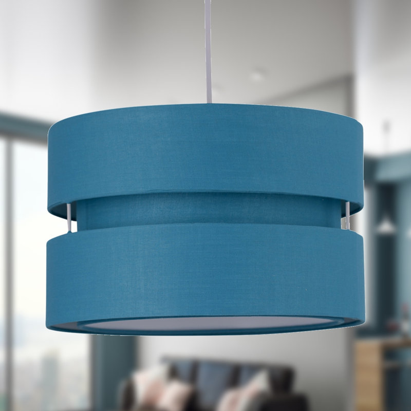 Itasca 19cm H Cotton Pendant Shade, Teal