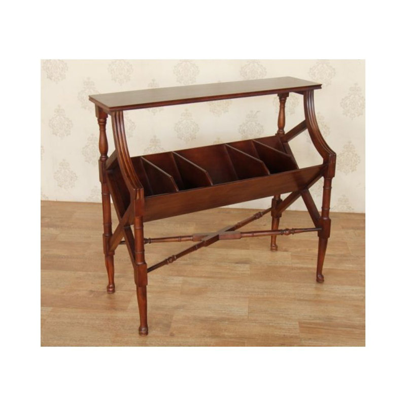 Solid Wood Free Standing Magazine Rack