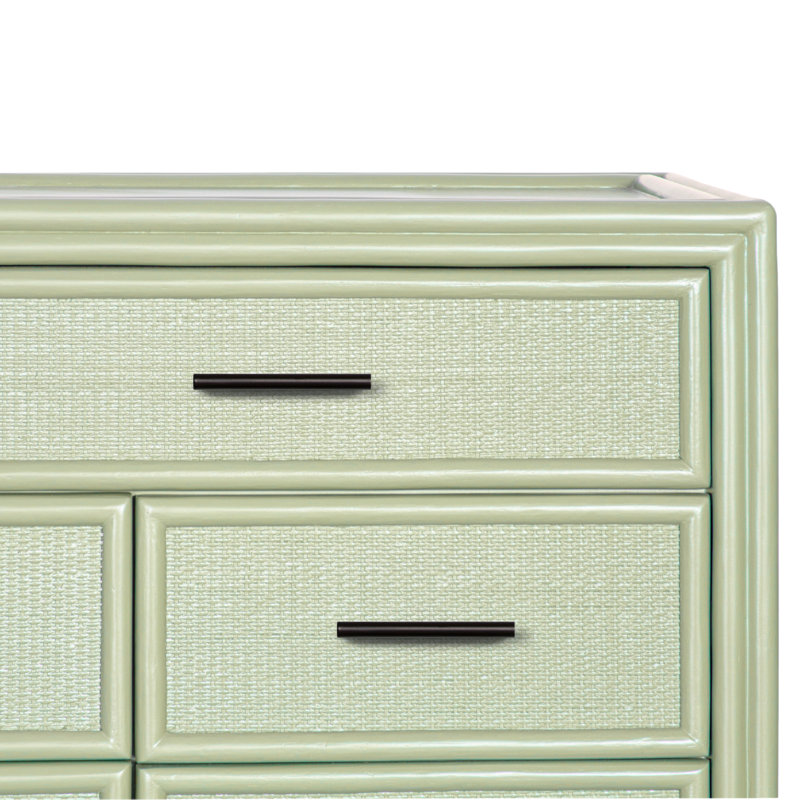 Commode double 8 tiroirs Aruba, Vert céleri