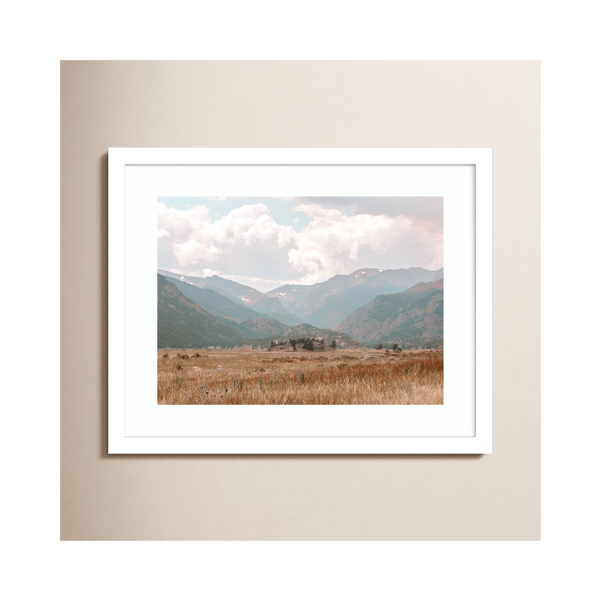 Wanderings by Alicia Abla, 14" H x 17" W x 1" D, White