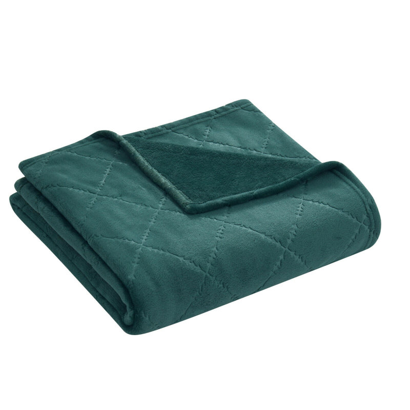 Plain Weave / Muslin Throw Blanket, Hunter Green