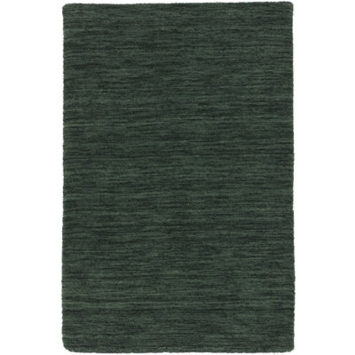 Gainesboro Hand Loomed Gabbeh Rug, 100% Wool, Solid Colour, Fade & Stain Resistant, Durable, All Sizes, India-Made.