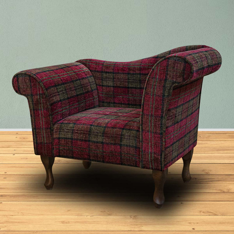 Red Tartan Chaise Chair