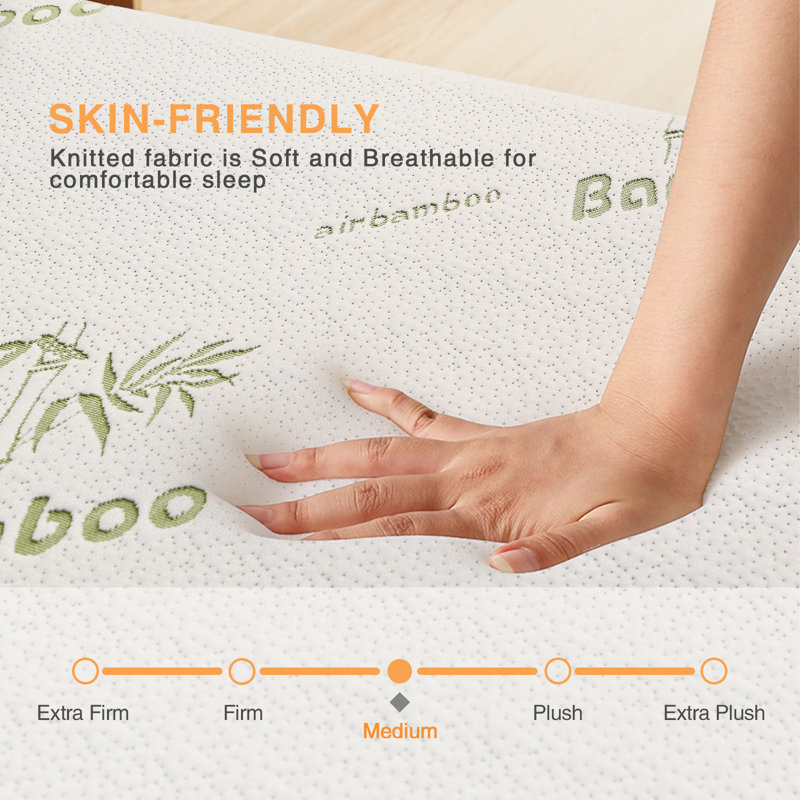 Memory Foam Mattress Medium Feel With Removable Cover, Twin, 5"