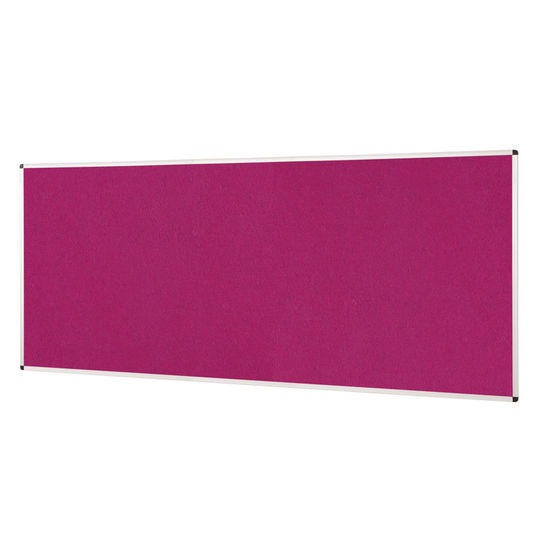 Wall Mounted Bulletin Board, Magenta, 90 cm H x 120 cm W x 1.2 cm D