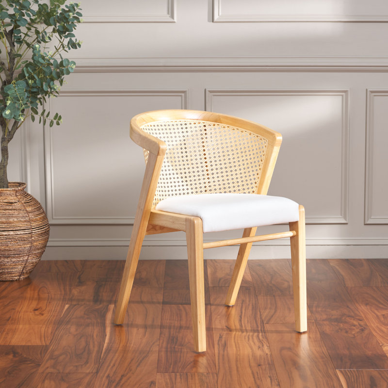 Fauteuil rembourré Beltre, Naturel, Avec coussin