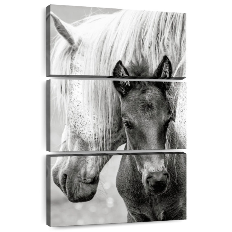 Brampt, le poulain et le cheval, H 32 po x l 20 po