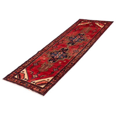 One-of-a-Kind 3'5" X 9'11" 2000s Runner Wool Area Rug in