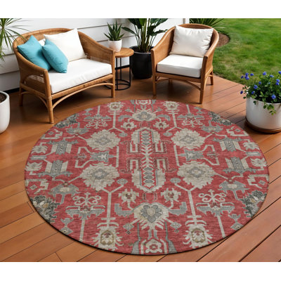 Tapis oriental rond 8 po beige
