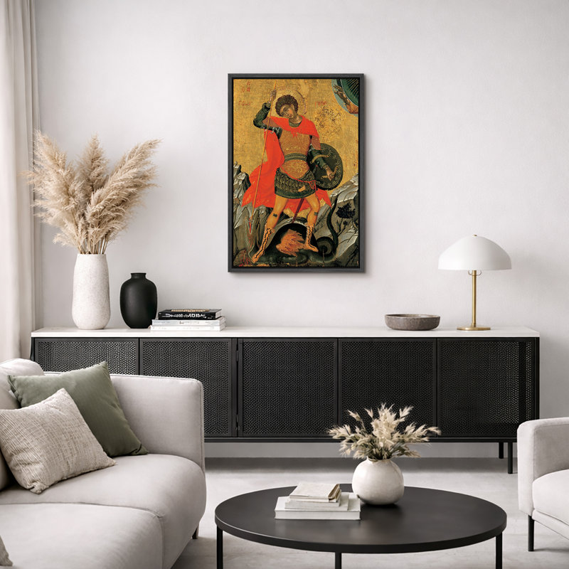 «Saint Michael Archangel», œuvre d'art, images de tueur de dragon confessionnel, impression sur toile encadrée