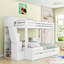Lit simple superposé au dessus d'un lit double avec escalier de rangement, lit gigogne simple, DEL, USB et tablettes-1789758187