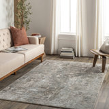 Avia Abstract Gray, Gray Slate Area Rug