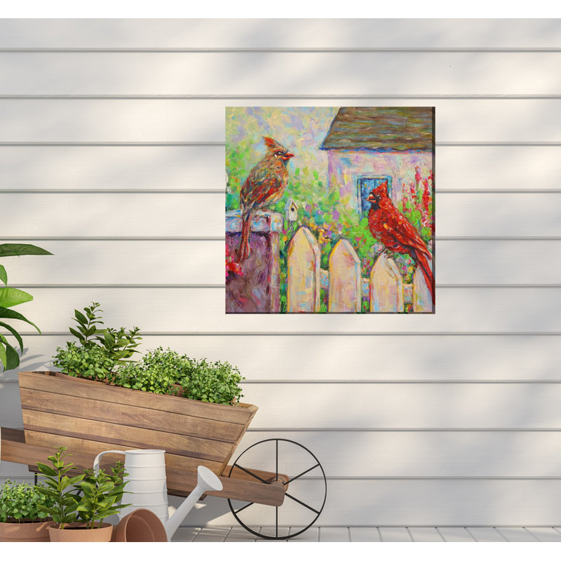 Art mural sur toile Cardinal on Fence