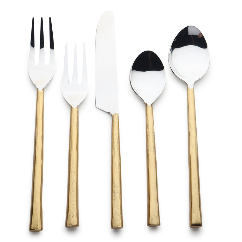 Mercer41 Sundance Flatware, 5-Pc. Place Setting, Gold