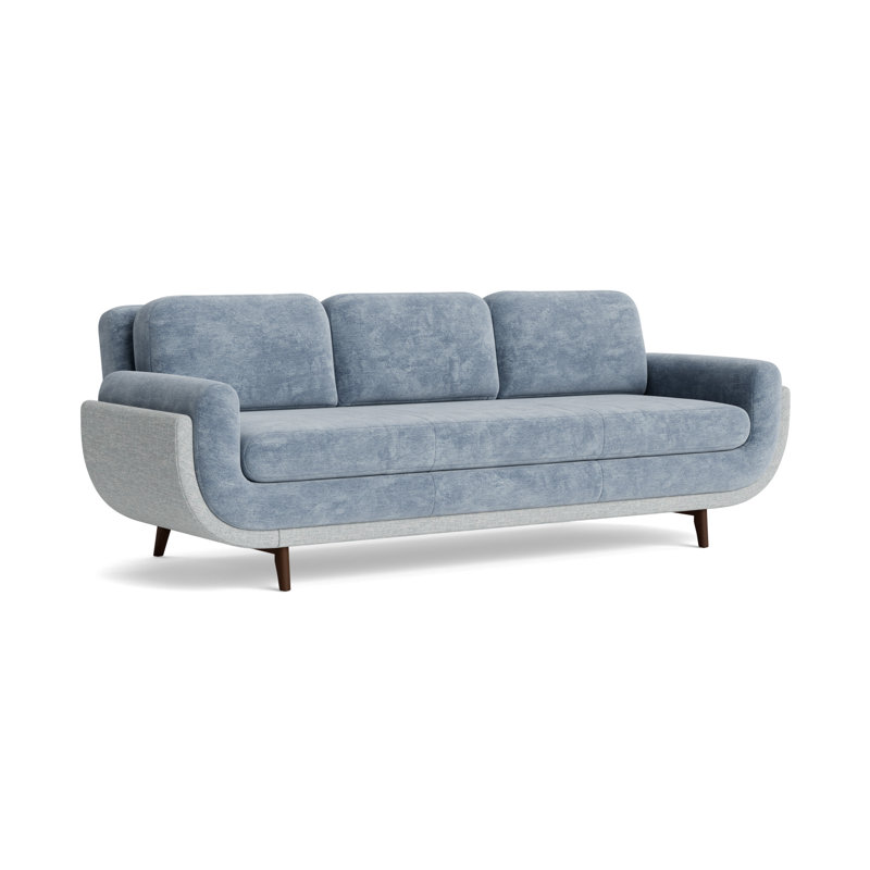 Regatta 100 Sofa, Vintage Chenille-Smoky Blue/Textured Slub-Sky Blue, Sienna