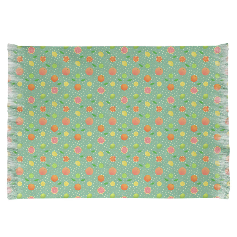 Tapis vert à motif d'agrumes Mcguigan, Non